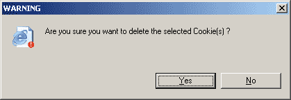 Delete the selected Cookies