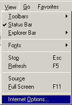 internet options