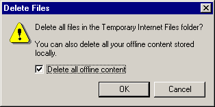 temporary internet options