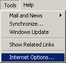 internet options